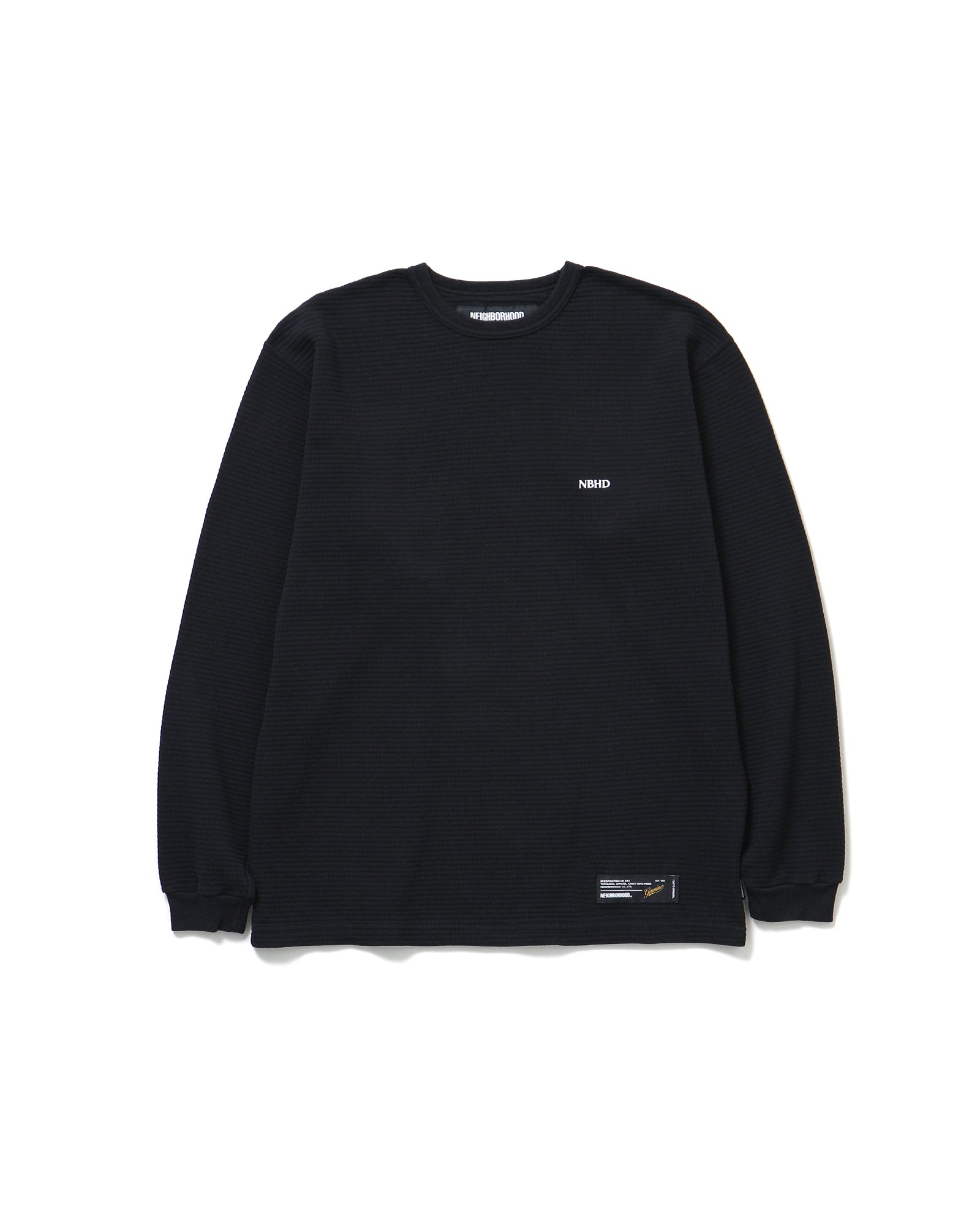 WAFFLE FABRIC CREWNECK LS-2