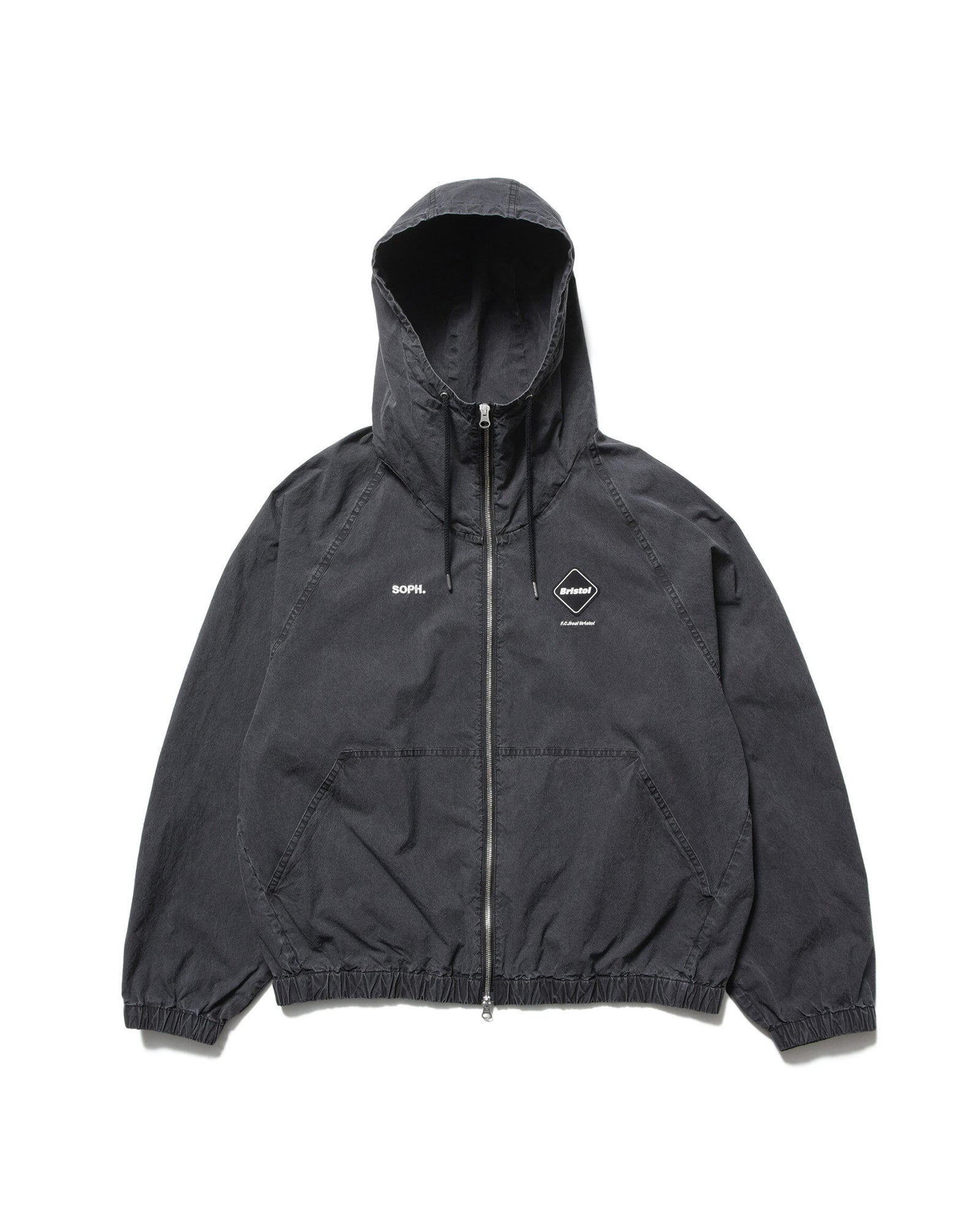 WASHED CRISP DENIM HOODED BLOUSON
