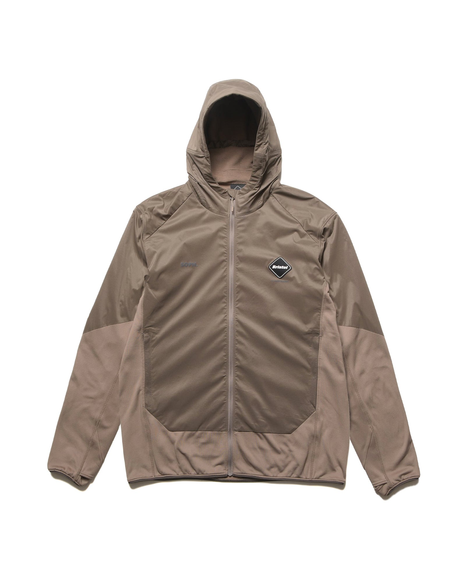 GRID FLEECE HYBRID HOODIE