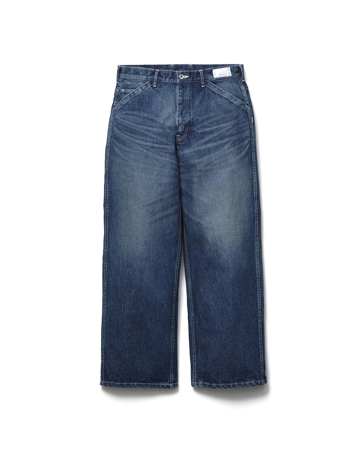 WASHED DENIM UTILITY PANTS